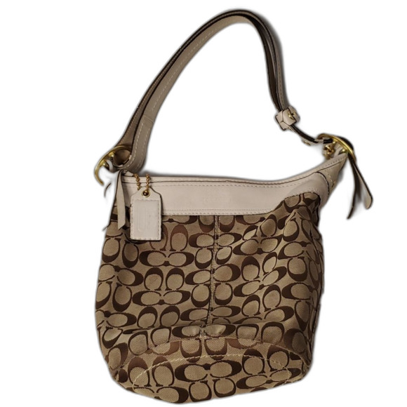 Coach Tan and Cream Hobo Bag - Picture 1 of 9